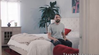 Trans Korra Del Rio presents her tight ass for Johnny Bs raw cock