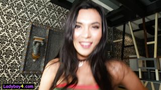 Petite Asian ladyboy teen amazing anal
