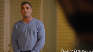 TS Jade Venus stuffs and stretches her stepdad Lance Harts tight ass