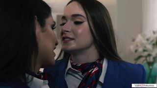 Latin tgirl fucks colleagues hairy pussy