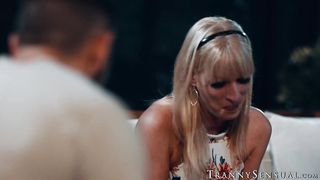 Trans stepmom Jamie French lost her ring but finds Dante Colles cock