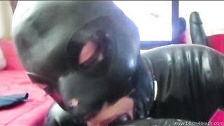 tiffanylondontv trans gives latex masked blow job to an Alpha male in London