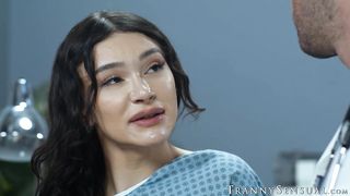 Big boobed shemale Andylynn Payne sits on my tormenting shaft