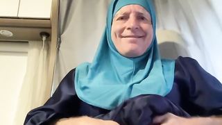 Fatima in her camper