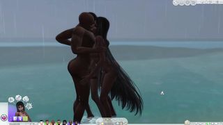futa queens on tropical beach sims four