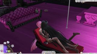 futa queens on tropical beach sims four