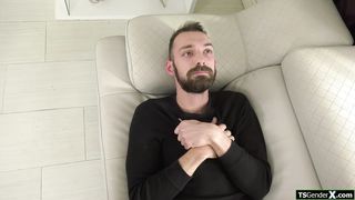 Big cock trans shrink has a hardon while anal riding client