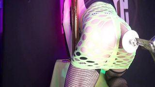 sissy fluo rectal pound machine