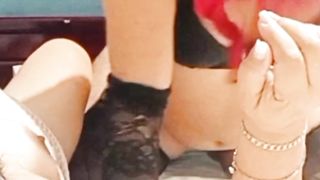 Transsexual Crossdresser enjoys to be plumbed in front of her mature stepmom