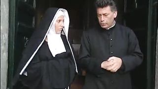 2 nuns are comforting a sister-in-law, but she don't know they're 2 nasty transgender princesses!