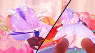 Cantarella and Changli Yuri Futa Hump Compilation - Wuthering Sways