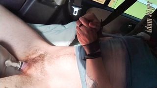 Mr. X binds FtM Leon Kennedy with a pump and massager.