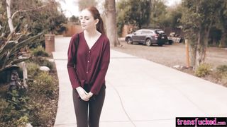 Transgirl Aspen Brooks torn up kinky enormous caboose nubile Maya Kendrick