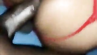 No condom BIG BLACK COCK tearing up She-creature Bootie