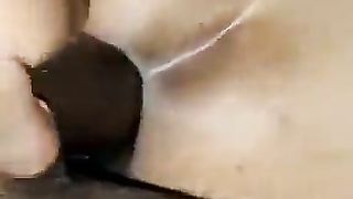 No condom BIG BLACK COCK tearing up She-creature Bootie