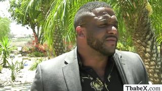 Ts Nicole Korsakova went to black fellow Micah Martinez place to have some joy with his big black cock and smooching before they enjoy multiracial butt sex romp.