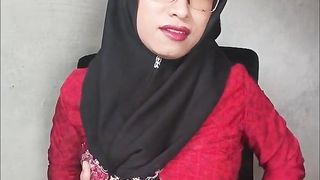 Black Hijab She-creature Plays Her Pecker And Rectal Jack