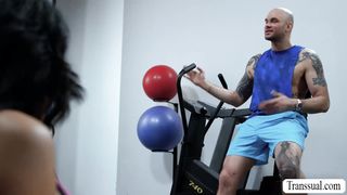 My ass got stretched not by gym but in cock