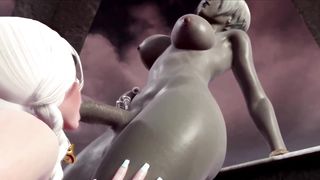 Beautiful hermaphroditism utopia where dickgirl ravages dickgirl's booty and spunk inwards