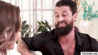 Slut shemale blonde gets ass pounded by big cock