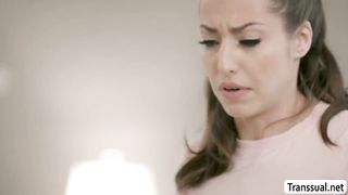 Mind-blowing masseur gives her TRANSSEXUAL client a utter assets rubdown and she then gullets her transgirl weenie before she rails it intensively.