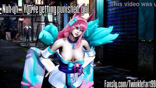 Futa Ahri penalizes Jinx for peeking