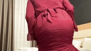 Fatima dancing in hotel room