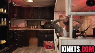 Tranny officer Casey Kisses spanking and fucking her hung suspect