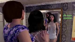 A diminutive trunk inserting out from under the sundress made the futa Cougar highly blessed - animated hermaphroditism on femboy