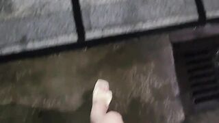 Tranny Ting xuan wanders and urinates outdoors.