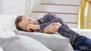 Step-dad Doesn’t Stop Mimi And Claire From Sneakily Toying With Each Other’s Sausages!