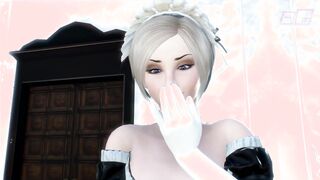 Female domination futa group-nail where tranny domina pummels 2 subs and maid-damsel