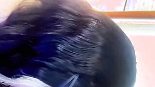 Kinky tatted trans inhale on a thick jizz-shotgun and gets milk in her jaws