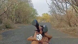 Rubidoll Butt sex lovemaking with a black stiffy outdoors