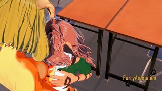 Fur covered Hermaphroditism Anime porn THREE DIMENSIONAL - Mutt Hermaphroditism and Tiger Lady bj and romped with internal cumshot - Anime Manga Chinese Yiff Animation Pornography