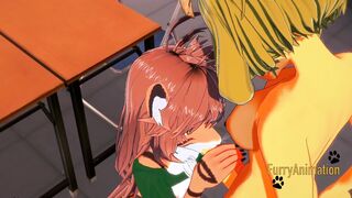 Fur covered Hermaphroditism Anime porn THREE DIMENSIONAL - Mutt Hermaphroditism and Tiger Lady bj and romped with internal cumshot - Anime Manga Chinese Yiff Animation Pornography