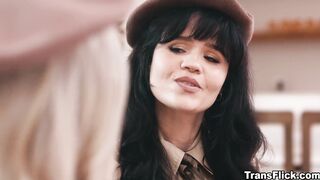 Yhivi and Emma Rosie throw in access to their cute butts to Kasey Kei