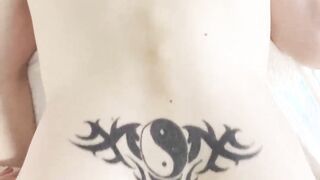 Diminutive Trans Girl Pounded by Trans Jizz-shotgun POINT OF VIEW