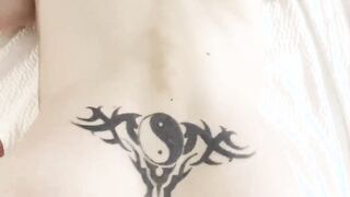 Diminutive Trans Girl Pounded by Trans Jizz-shotgun POINT OF VIEW