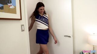 She-male Hotty Cheerleader Makes A BIG BLACK COCK Sense Finer After Game Loss