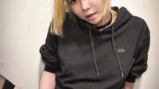 Uber-cute Japanese Femboy Lexi Faith jack off and jizz shot