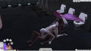 futas bang-out dual ass-fuck foray sims four