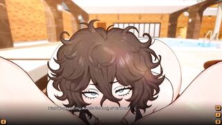 My Femboy Roomy: Off the hook Holiday #04 - Femboy Paramour Providing Blow-job In Swimming Pool