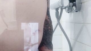 T-nymph showering with fuck stick