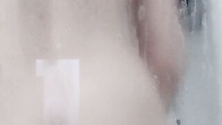 T-nymph showering with fuck stick