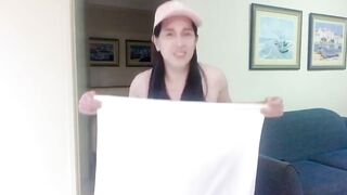 chinese trans anairb doing fantastic dance towel games