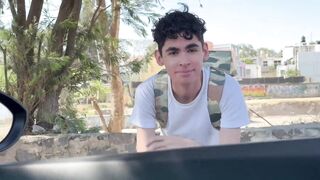 I take him with me after college to pick him up.