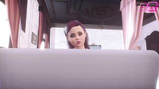 Animated Female dominance futa on femboy