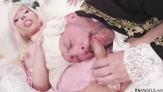 2 TRANSSEXUAL goddess butt sex plumbed by their butlers