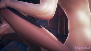 Yaoi Femboy Sissy - Eric enjoy wit a doble foray with internal cumshot in his rump - Crossdress Toon pillow-biter Flick Anime